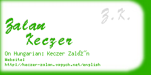 zalan keczer business card